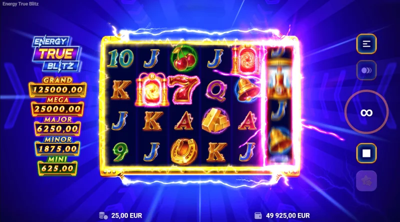 Energy True Blitz - ตารางรูปแบบในเกมพื้นฐาน